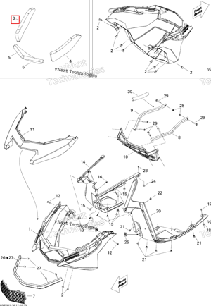 Правый Lateral поролон 1/2 Ski-Doo 502007031
