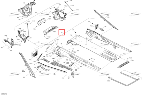 Scandi синий шасси тоннель блок 165 aw Ski-Doo 415130478
