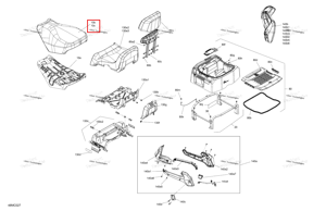 Сиденье крышка модель NORTHERN LICHEN Ski-Doo 510007562
