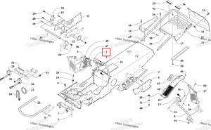 Чёрный передний торцевой в сборе Ski-Doo 6706-615