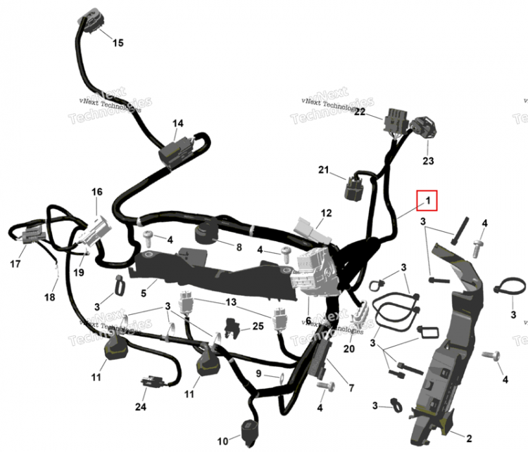 Жгут проводов Ski-Doo Summit X 850 E-TEC Turbo R (2026) (420864559)
