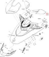 Левый зеркало корпус GOLD Sea-Doo GTX 215 (2012) (269501891)