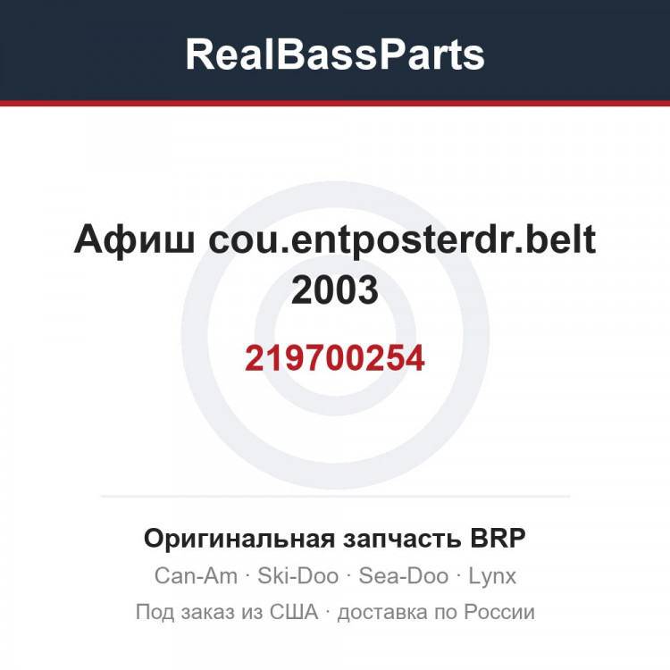 219700254 Афиш cou.entposterdr.belt 2003