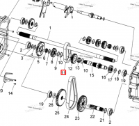 3222166 Цепь КПП 40 звеньев для снегоходов Polaris WIDETRAK LX 3233508