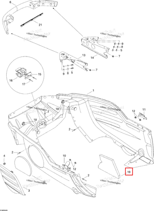 Bottom поролон Ski-Doo 502006558