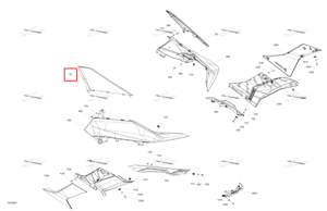Катализатор серый левый Exterior коробка панель Can-Am 708305043