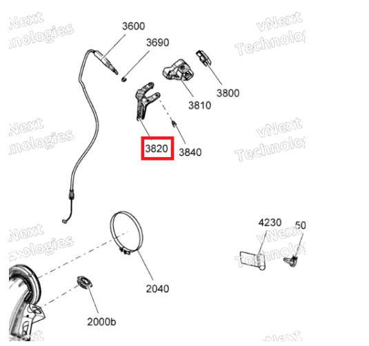 512061544 Курок дросселя G5 Ski-Doo THROTTLE ASSY 