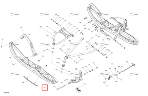 Monument серый лыжа Pilot DS Ski-Doo 505075988