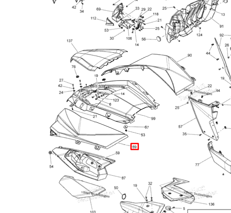 705005781 Капот желтый левый Can-Am