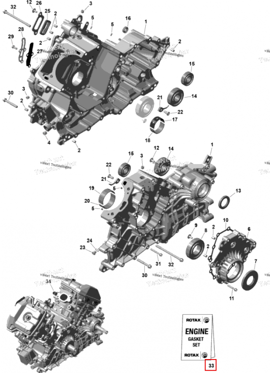 Двигатель комплект прокладок Can-Am Outlander 4x4 XT 1000R (2025) (420684161)