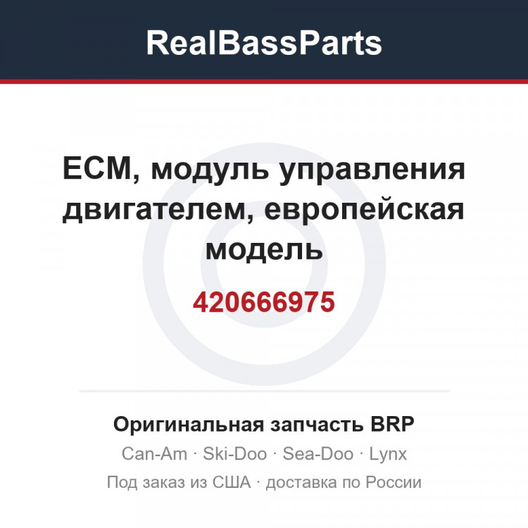 420666975 ECM, модуль управления двигателем, европейская модель