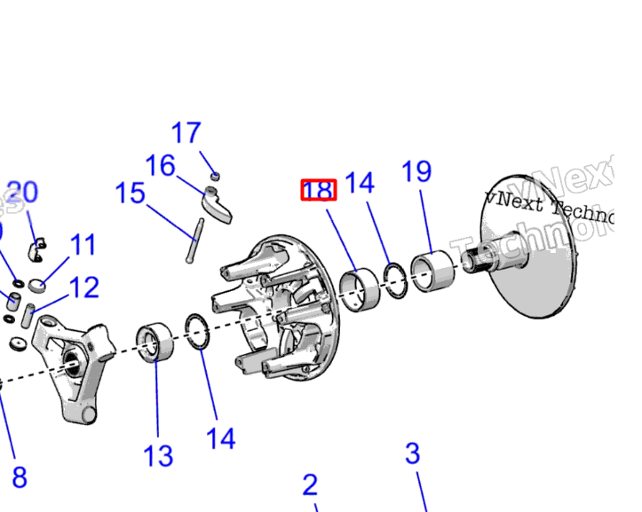 3515174 Втулка 50X55X25 Polaris