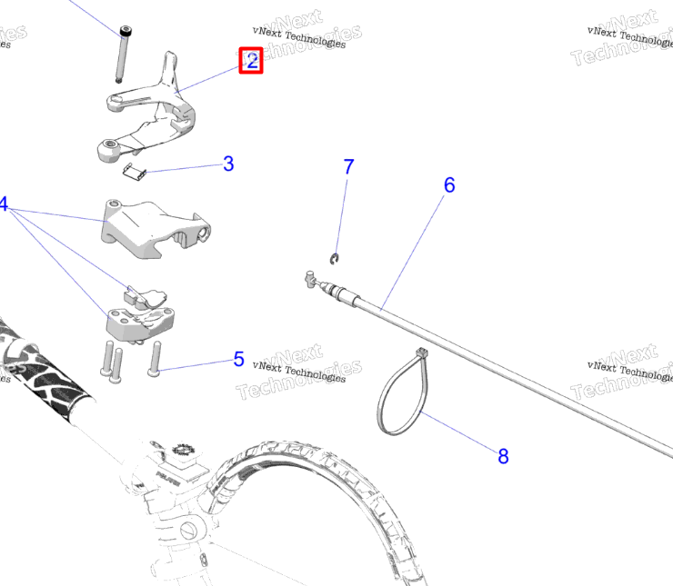 2010535 Курок дросселя 9R 25+ Polaris