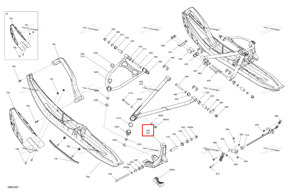 Spartan красный левый лыжа Leg 8.5 модель Standard Ski-Doo 505075407