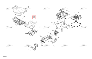 Пассажира сиденье крышка модель глубокий чёрный Ski-Doo 510007611