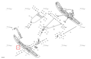 Глубокий чёрный лыжа Pilot Slt a to 10 a1 Ski-Doo 505075529