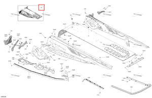 Катализатор серый шасси тоннель блок 146 a38 Ski-Doo 415130852