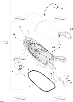 Сиденье в сборе Sea-Doo 269001473