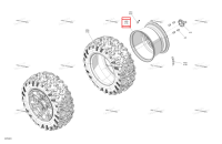 Глубокий чёрный обод 14 дюйм × 8,5 Can-Am Outlander 4x4 XT 1000R (2025) (705503694)