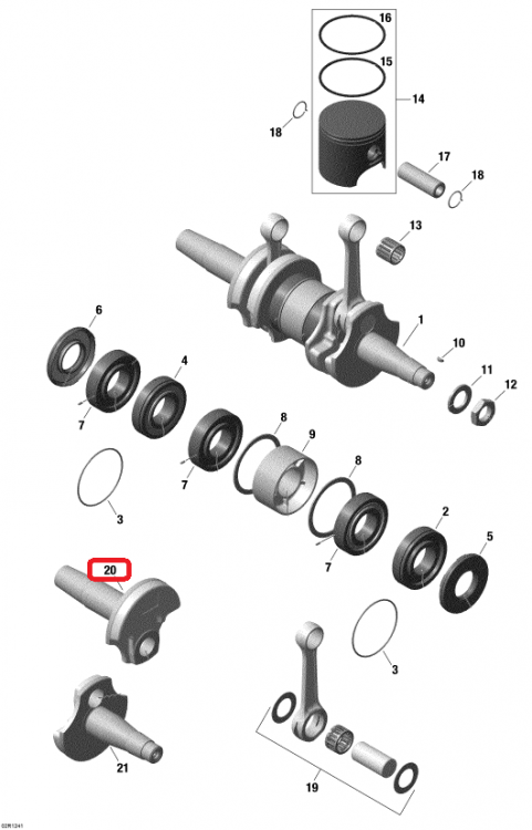 420819181 Щека коленвала 550F 