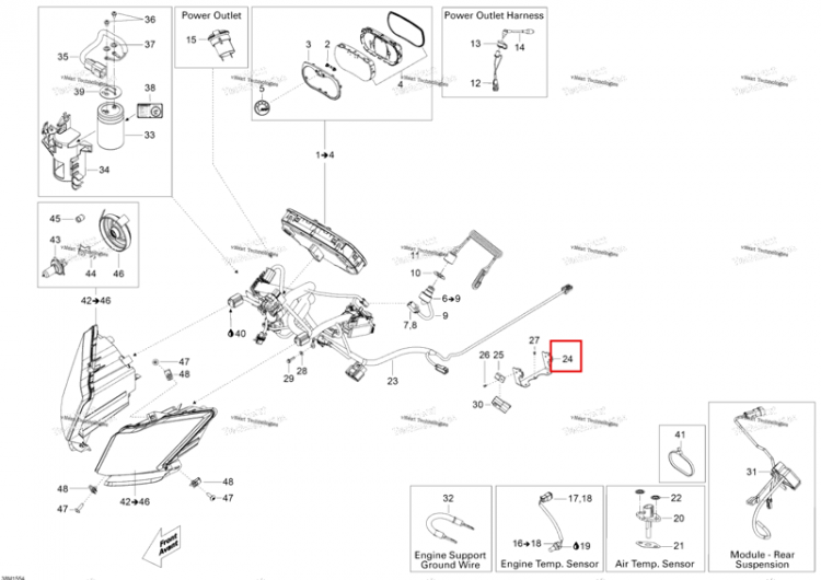 Fusebox опора Ski-Doo Expedition SE 600 E-TEC (2015) (515177593)