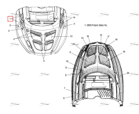 SCREEN капот правый ZNC чёрный Polaris Widetrak LX (2006) (5242858-067)