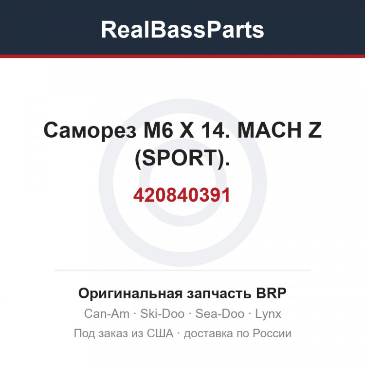 420840391 Саморез M6 X 14. MACH Z (SPORT).