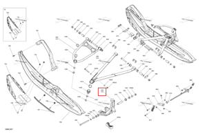 Spartan красный правый лыжа Leg 8.5 модель Standard Ski-Doo 505075408