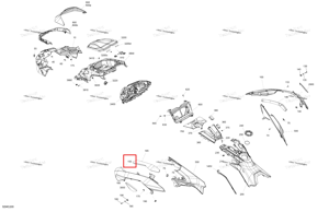 Левый передний капот модель платиновый серебристый матовый Ski-Doo 517308393