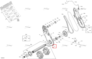 Цепь Case в сборе Ski-Doo 504154582