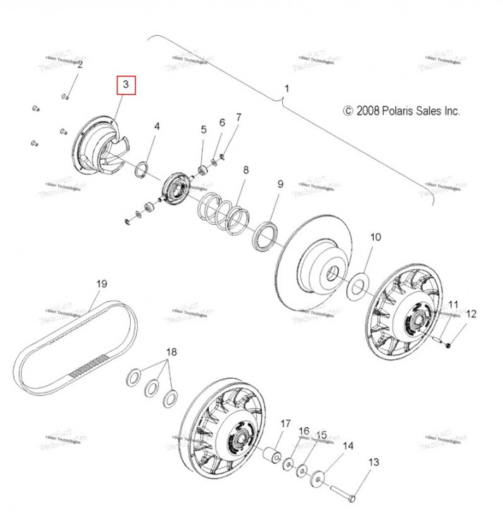 Рампа DRVN STRGHT 40 ER2 Polaris 800 AXYS Pro RMK LE 155 (2017) (5140109)