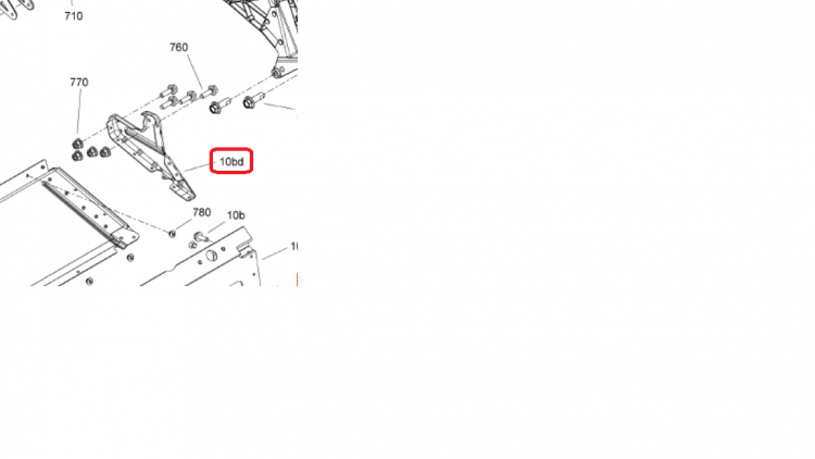 518325949 Крепеж рамы правый Ski-Doo