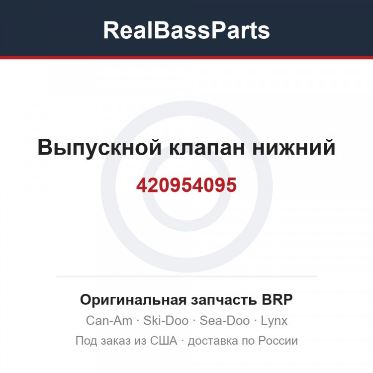 420954095 Выпускной клапан нижний