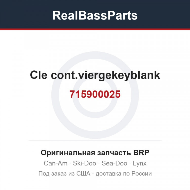 715900025 Cle cont.viergekeyblank