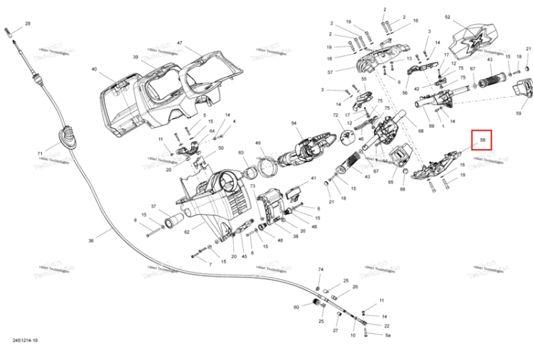 Задний EXTENSION BLOC Sea-Doo RXT-X 260 RS (2012) (277001710)