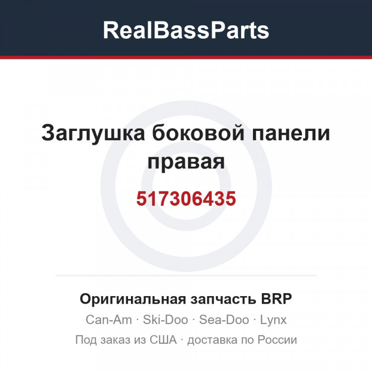 517306435 Заглушка боковой панели правая
