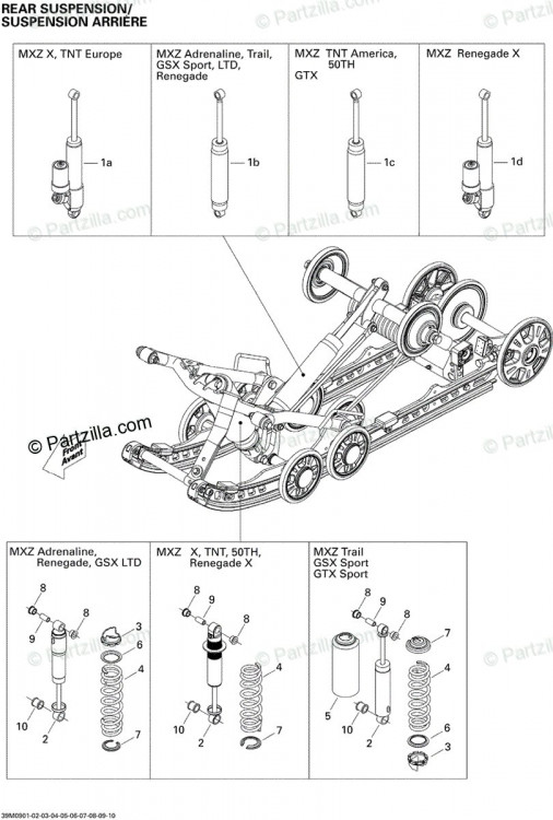 Амортизатор снегохода BRP (54-23604) 503192036