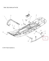 9545-04 Райнер конек для лыж комплект для снегоходов Polaris INDY/550 WIDETRAK LX 2879025