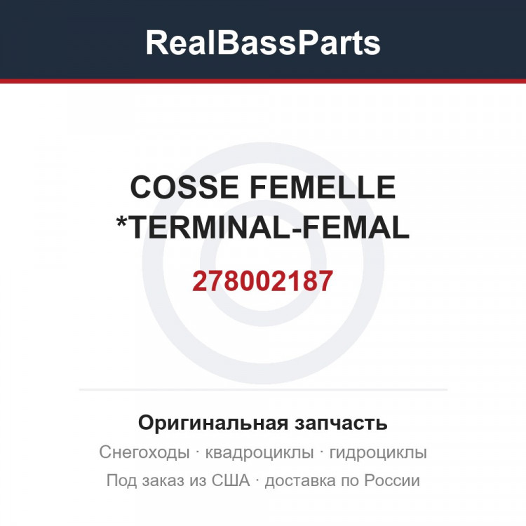 278002187 COSSE FEMELLE  *TERMINAL-FEMAL