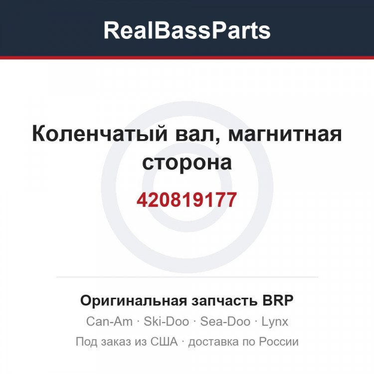 420819177 Коленчатый вал, магнитная сторона