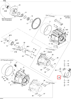 Steering форсунка чёрный Sea-Doo 267000140