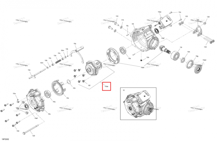 Дифференциал Sub в сборе Can-Am Outlander 4x4 DPS 700 (2025) (715900729)
