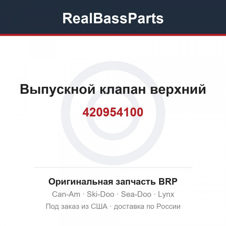420954100 Выпускной клапан верхний