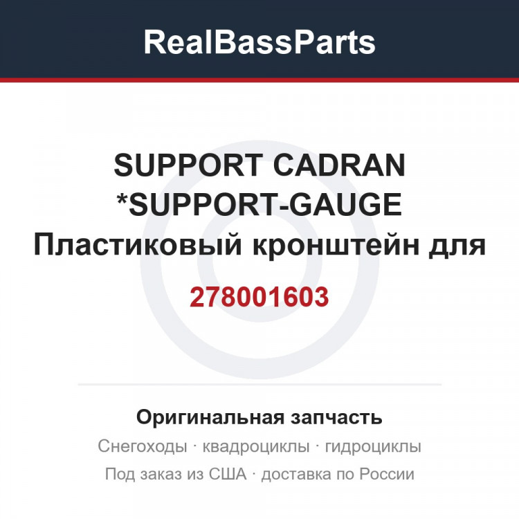 278001603 SUPPORT CADRAN *SUPPORT-GAUGE  Пластиковый кронштейн для гидроцикла
