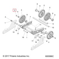 7518957 Болт задней подвески Polaris SCR-M10X1.5X35 HXFL ZOD P30 