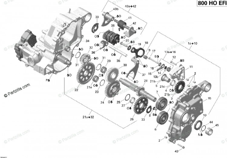 Комплект шестерёнок в коробку передач квадроцикла BRP/CanAm OUTLANDER/RENEGADE 800 420281288