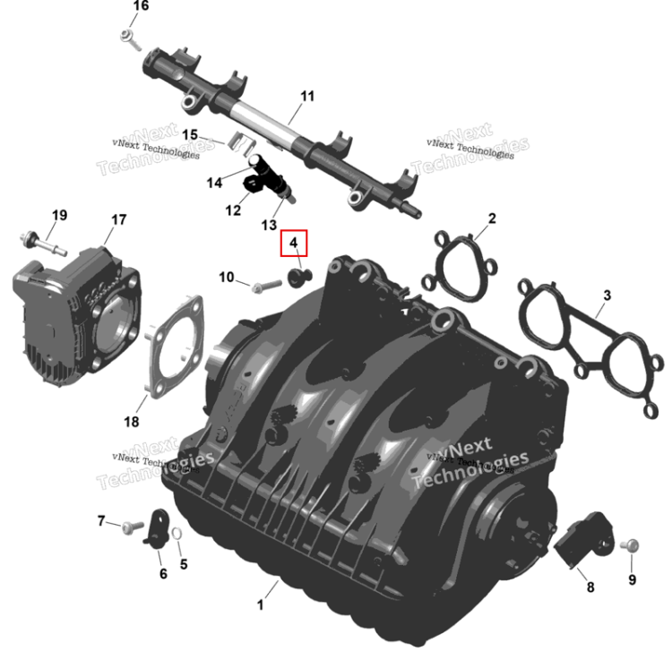 Distance втулка в сборе Sea-Doo RXP 325 X (2026) (420629173)