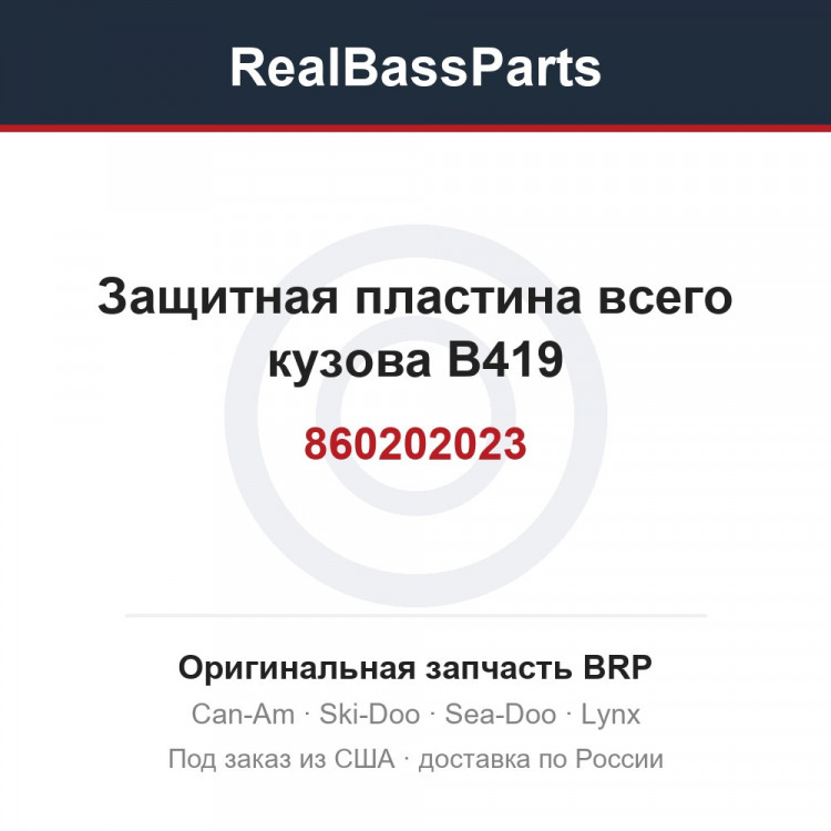 860202023 Защитная пластина всего кузова B419