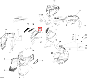 Жёлтый боковой Access панель правый Ski-Doo 517304822