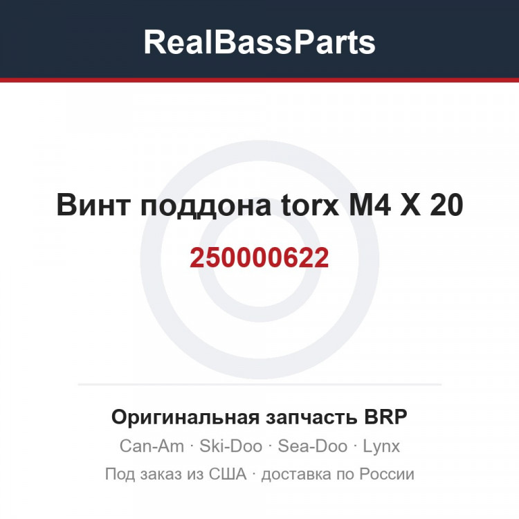 250000622 Винт поддона torx M4 X 20